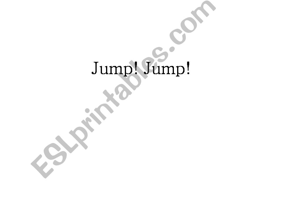 Jump /action verb  powerpoint