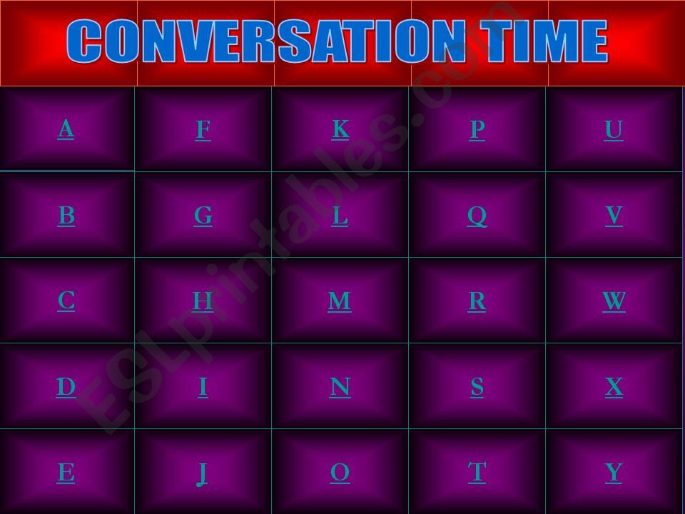 CONVERSATION TIME powerpoint