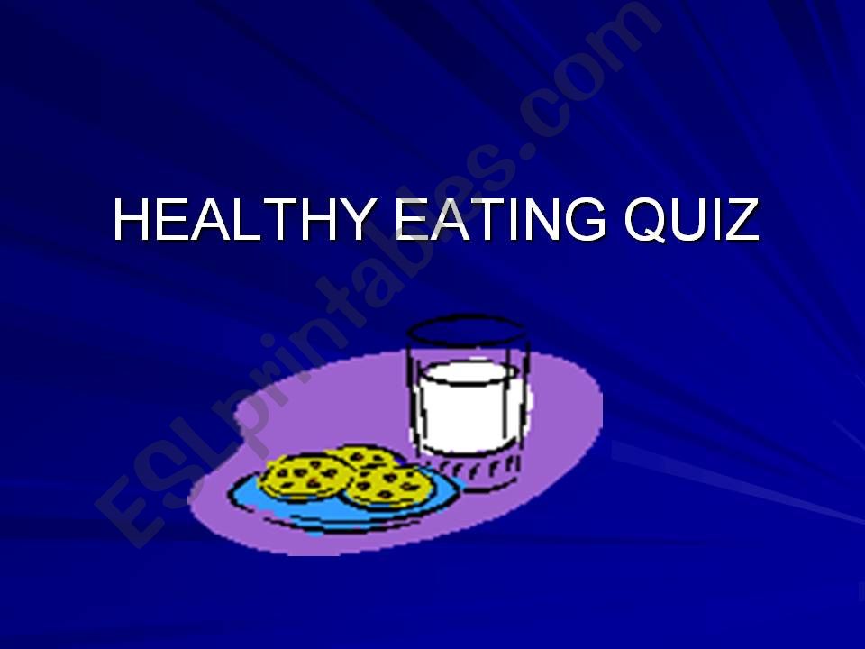 healthy eating Quiz powerpoint