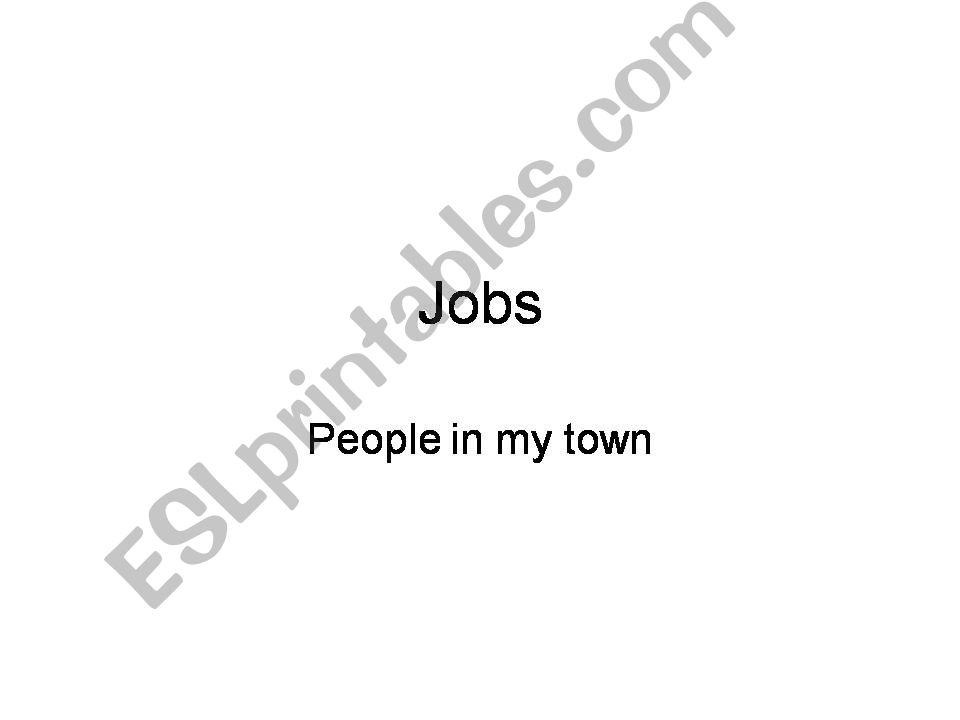 Jobs vocabulary powerpoint