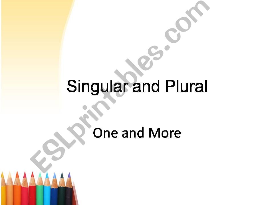 singular and pluaral nouns powerpoint