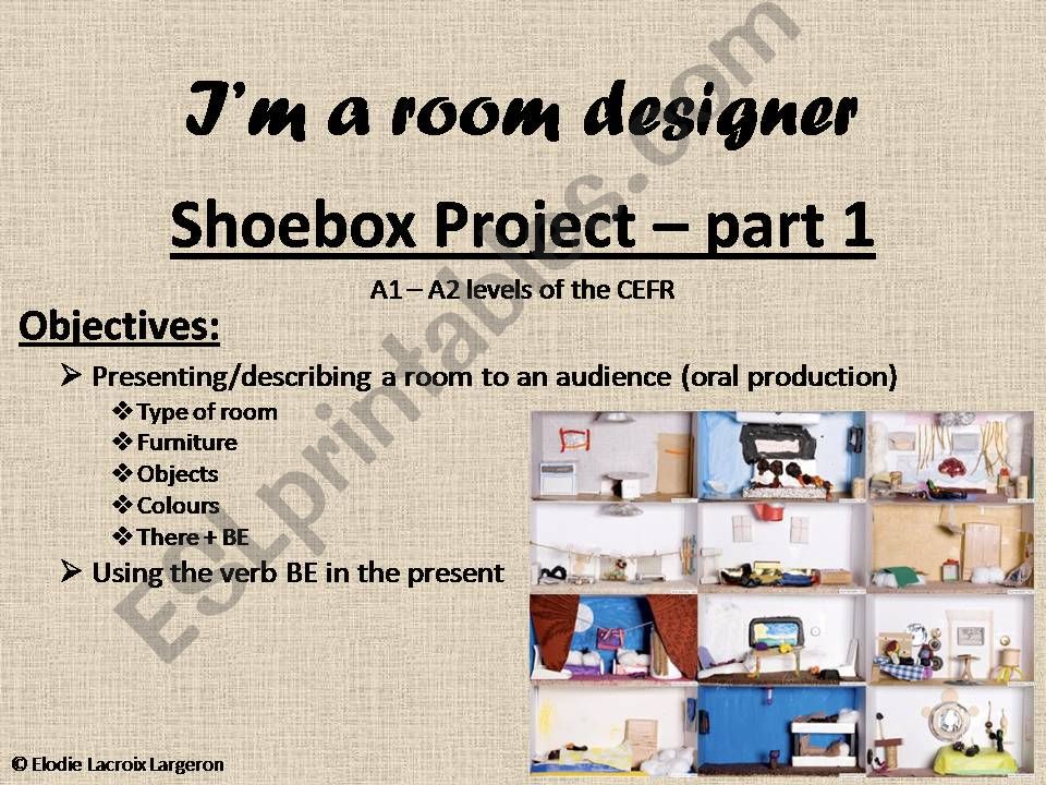 shoebox project PART 1 - in the house: rooms, furniture, objects