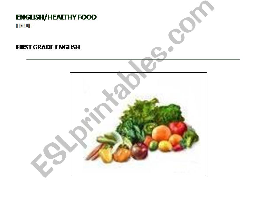 Foods and fruits powerpoint