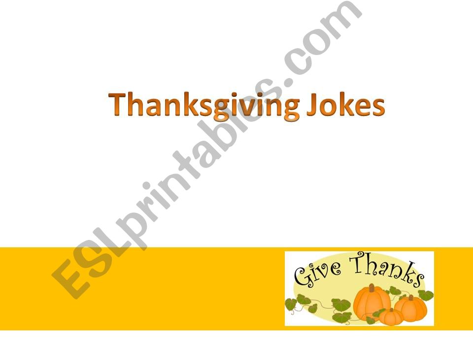 Thanksgiving Jokes powerpoint