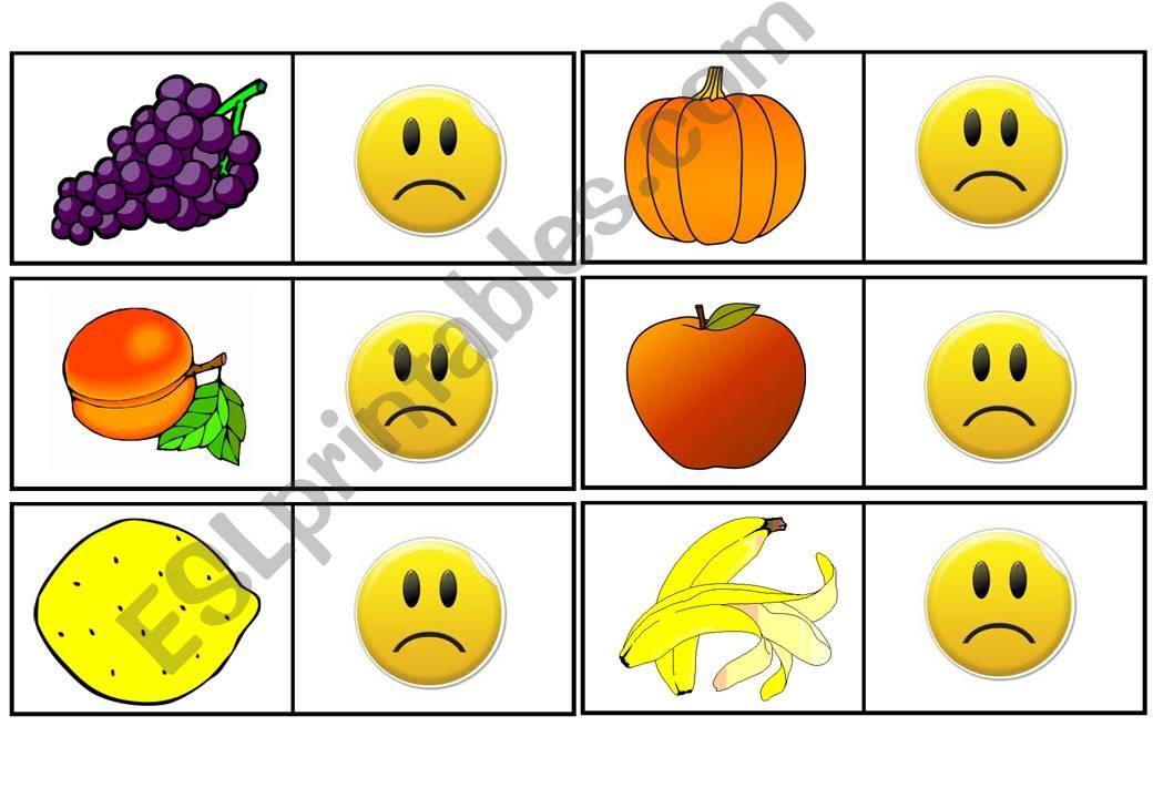 Fruit & vegetables dominoes powerpoint