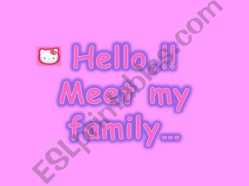 Meet Kitty´s family! powerpoint