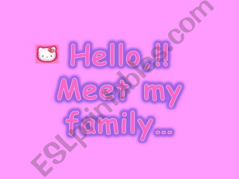 Meet Kittys family! powerpoint