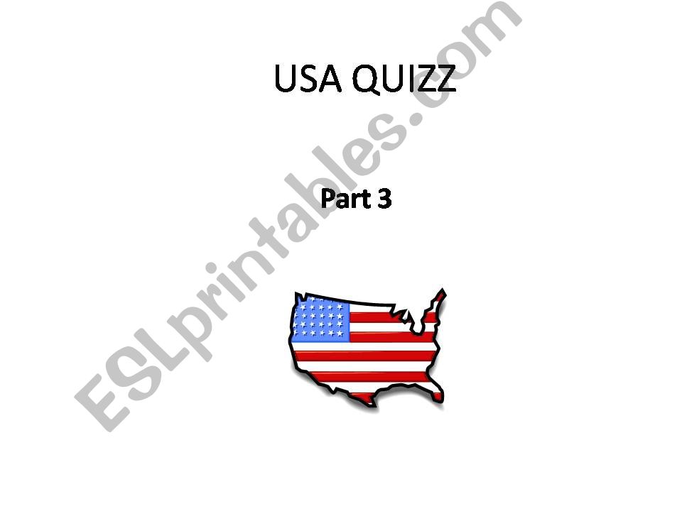 USA QUIZZ part 3 powerpoint