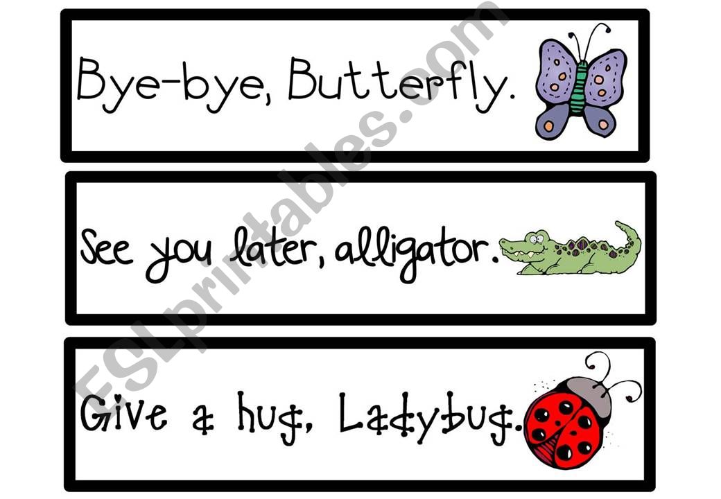 GOOD BYE SAYINGS powerpoint