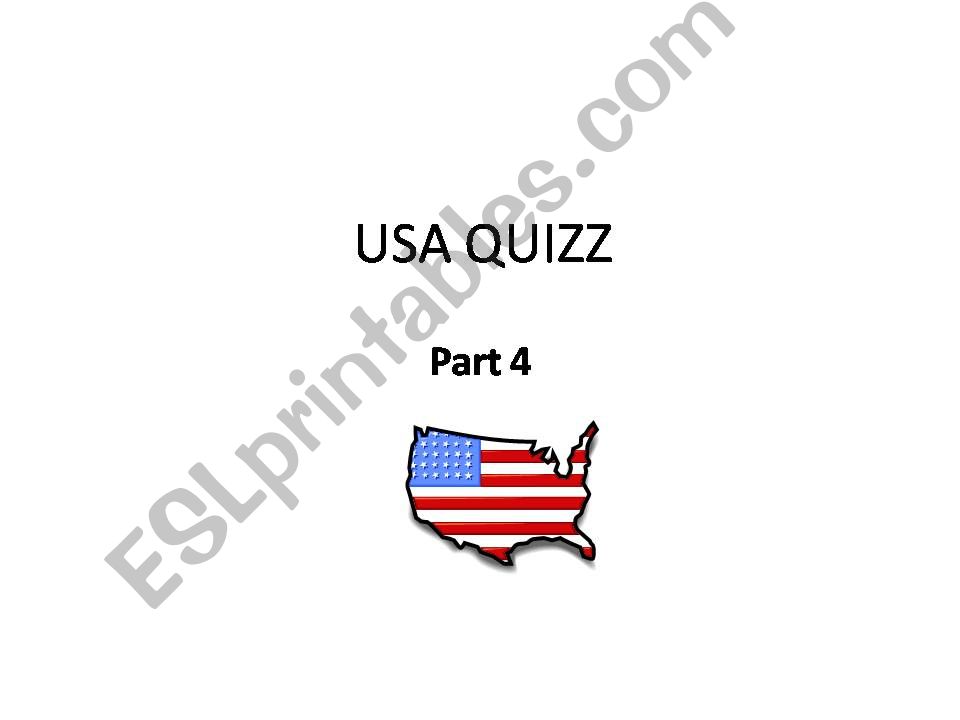 USA QUIZZ part 4 powerpoint