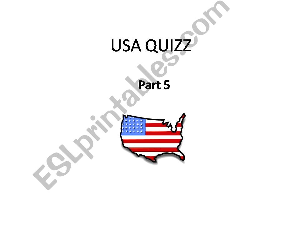 USA QUIZZ part 5 powerpoint