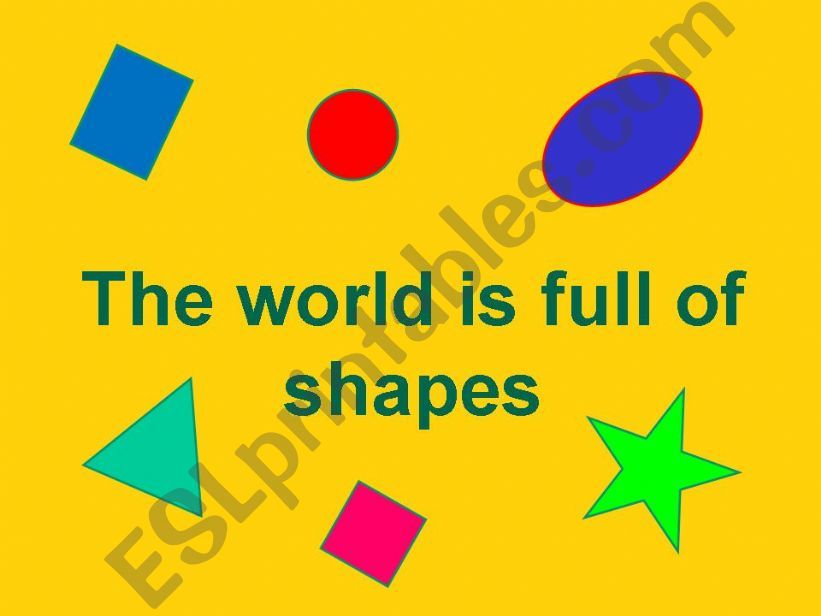 The world is full of shapes powerpoint