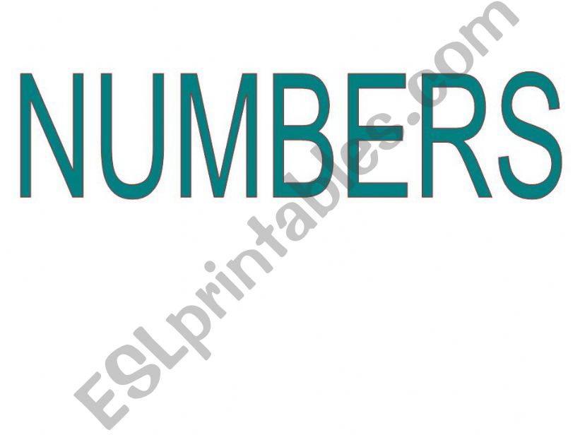 Numbers 0-30 powerpoint
