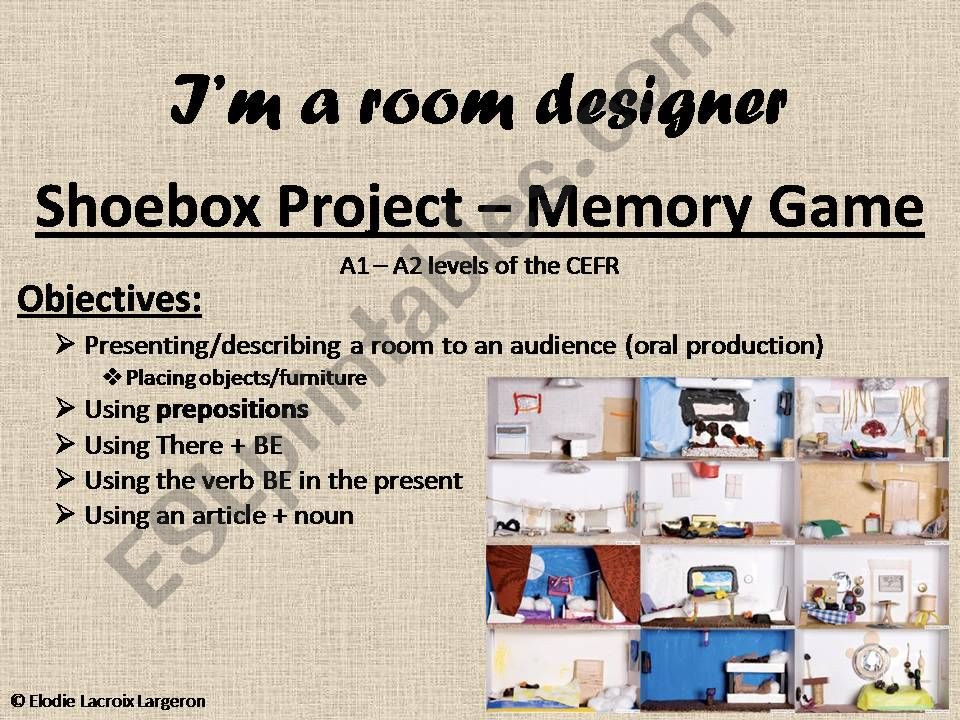 shoebox project PART 3 - prepositions + articles