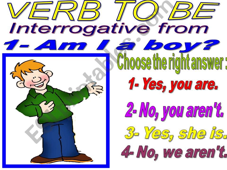 Verb To be Interrogative form ( Short answers)