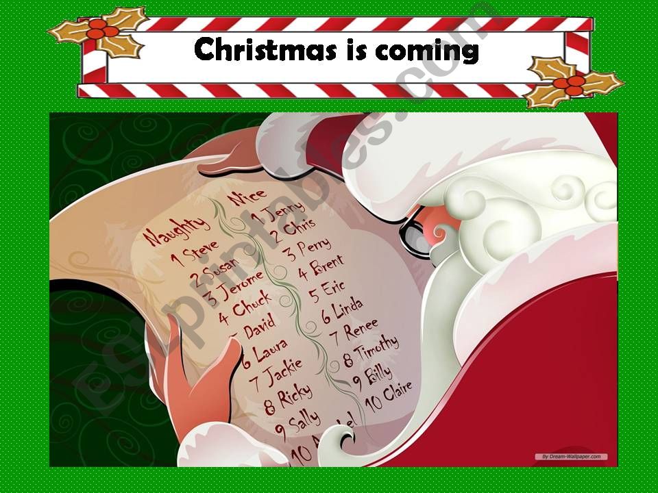 Christmas is coming powerpoint