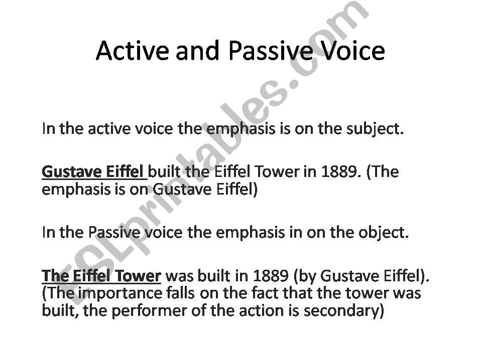 Passive Voice powerpoint