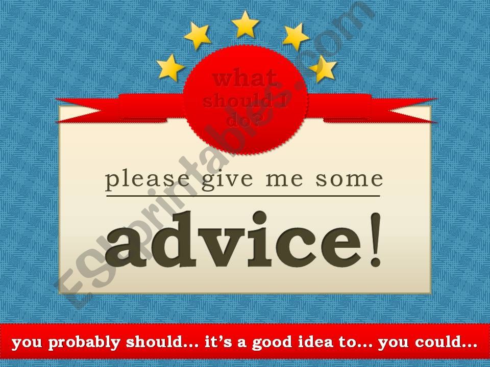 Should & Advice Conversation Starters
