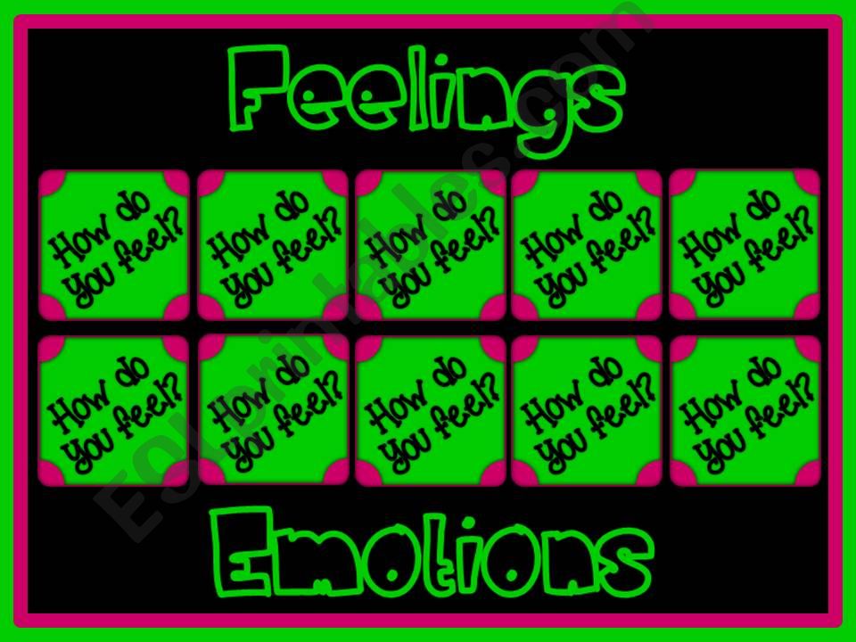 Feelings and emotions - memory game