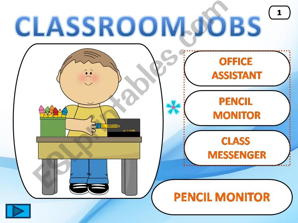 Classroom Jobs powerpoint