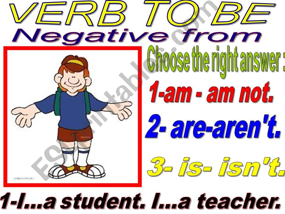 Tbe negative form powerpoint