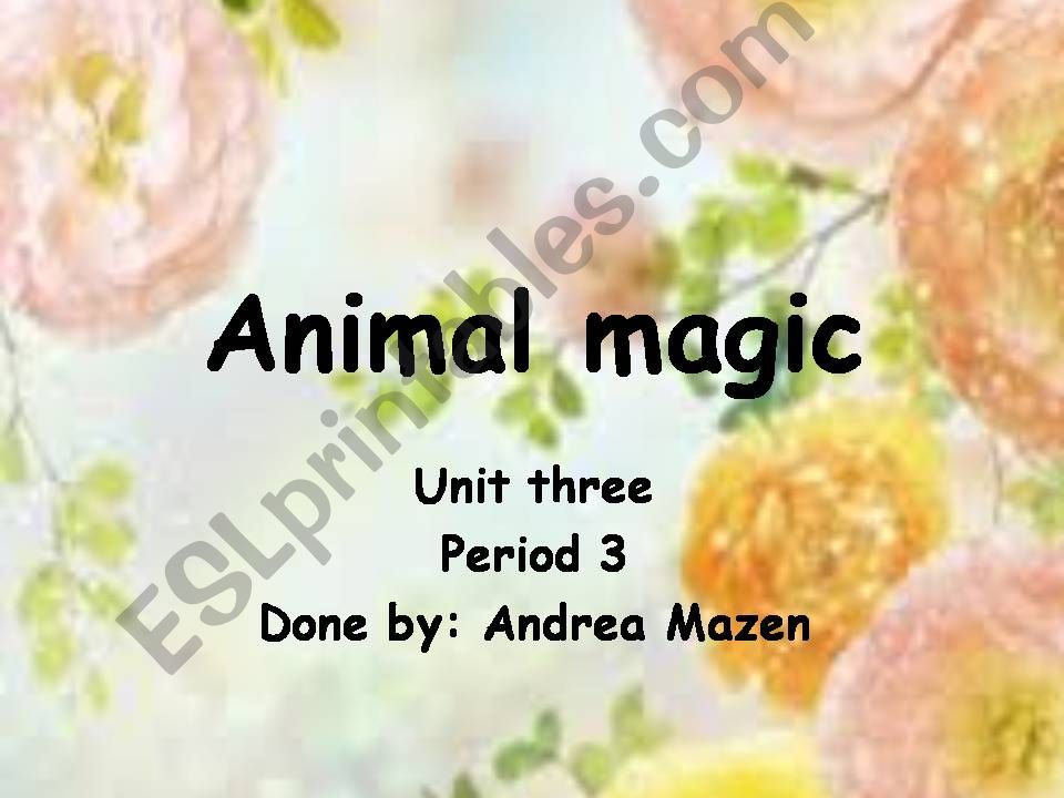 animal magic powerpoint