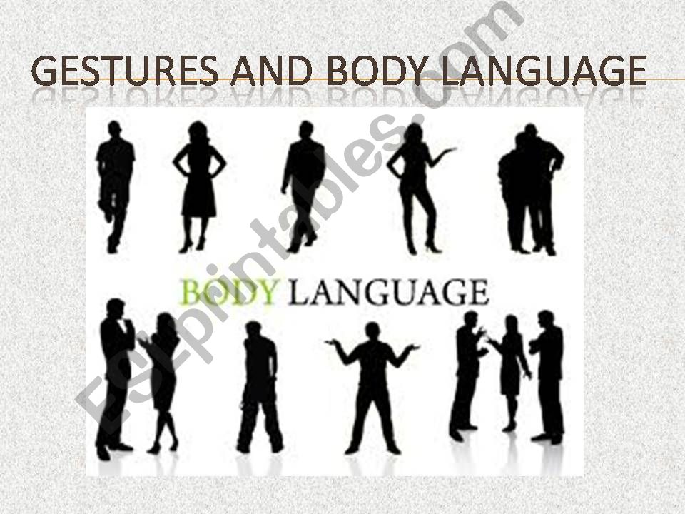 GESTURES AND BODY LANGUAGE powerpoint