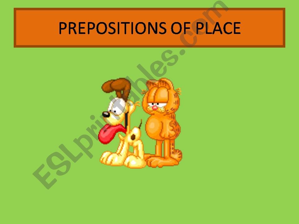 Prepositions with Garfield powerpoint