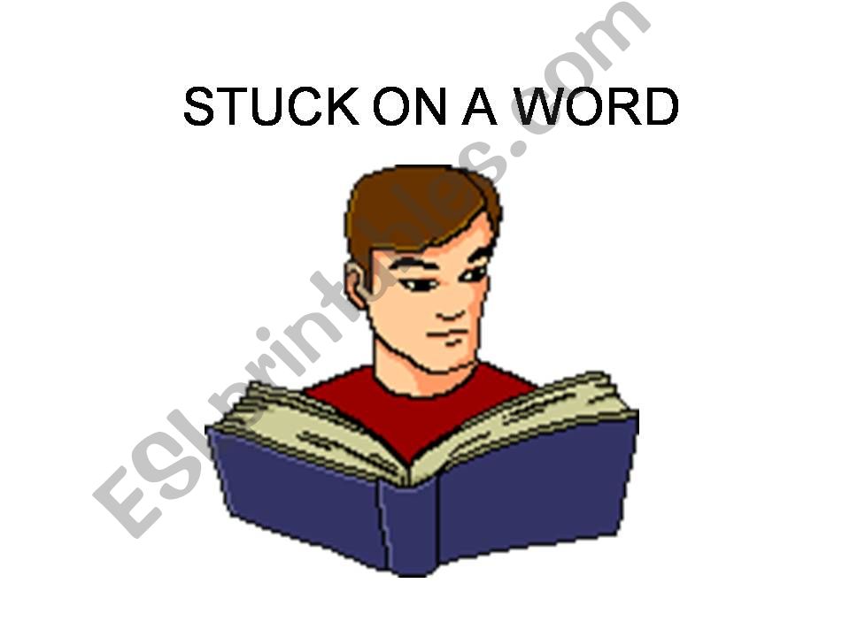 stuck on a word strategies powerpoint