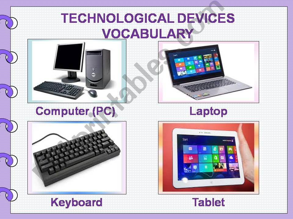 Technological devices- vocabulary