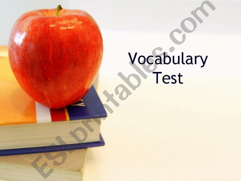 Vocabulary Test powerpoint