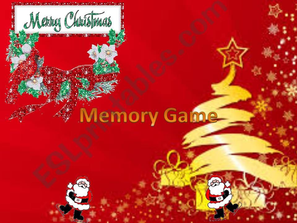 Memory Game - Christmas powerpoint