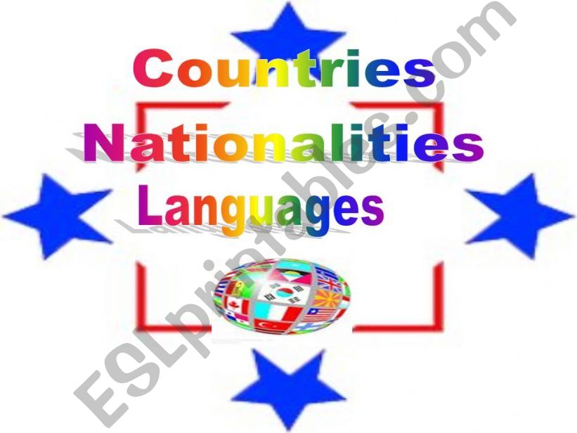 Countries/nationalities/languages