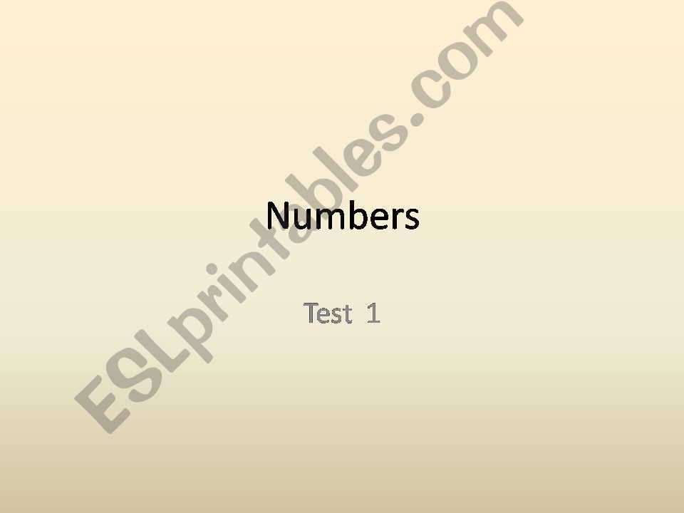 Numbers_Test 1 powerpoint