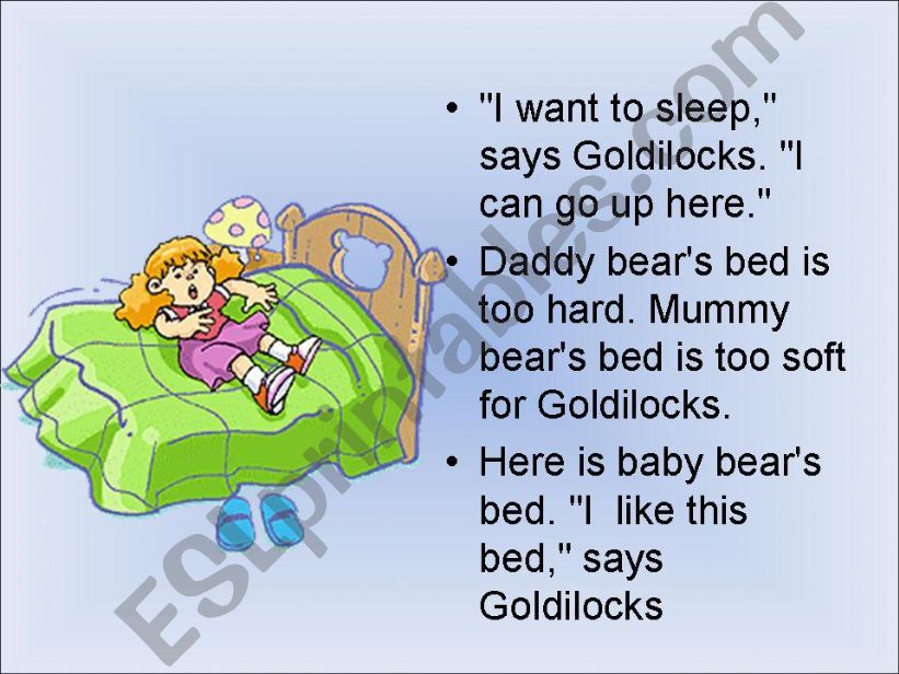 Goldilocks and the three bears