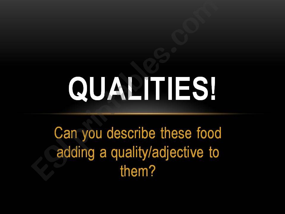quality adjectives powerpoint