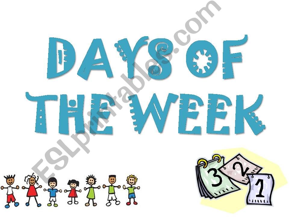 DAYS OF THE WEEK powerpoint