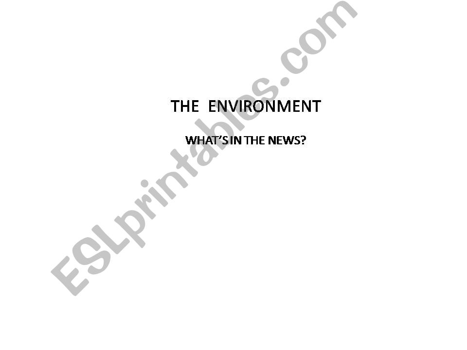 the environment powerpoint