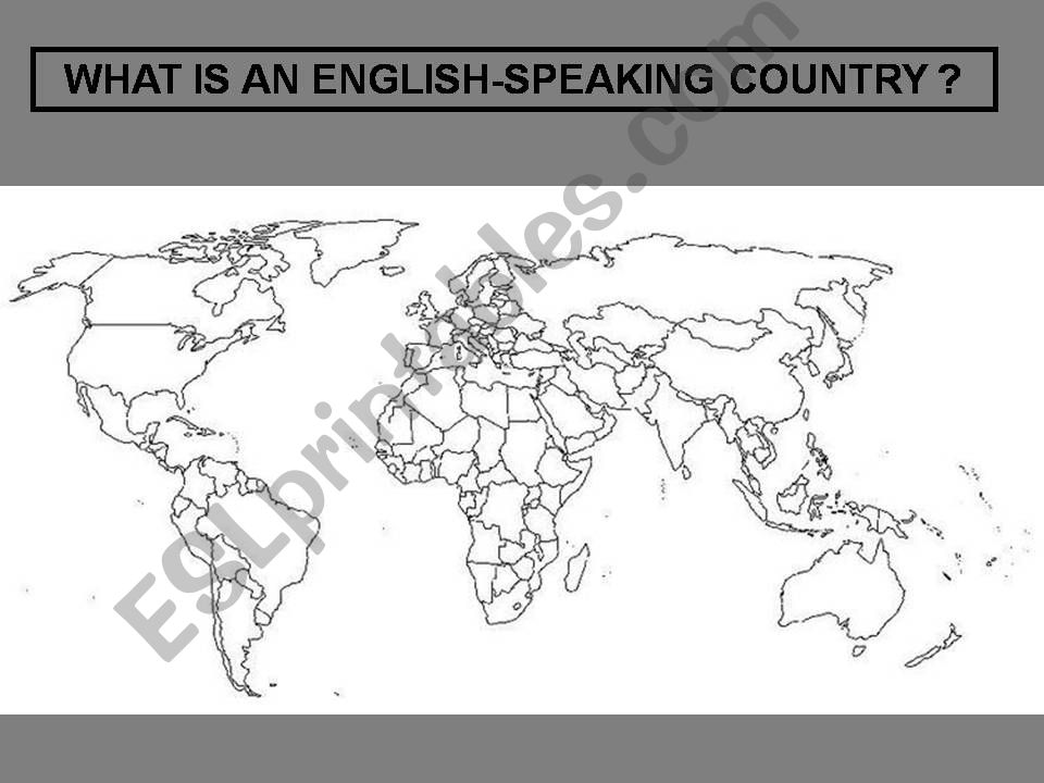 What is an English-speaking country?