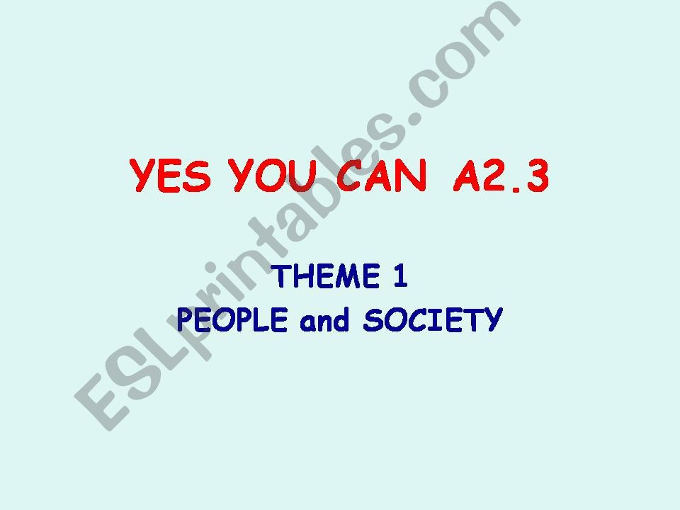PEOPLE AND SOCIETY powerpoint