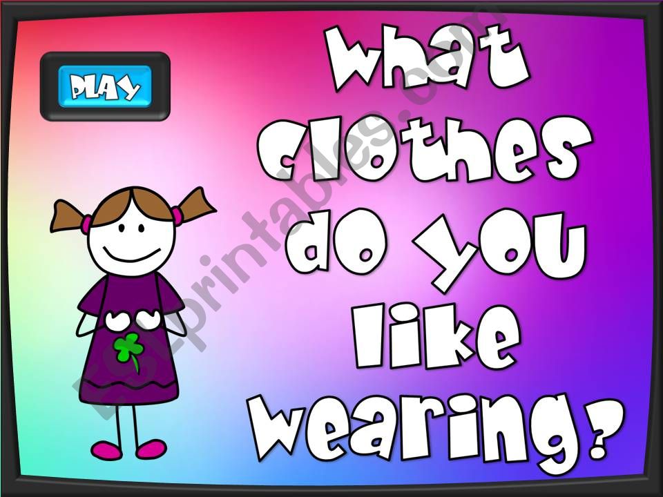 What do you like wearing? - game (1/2)