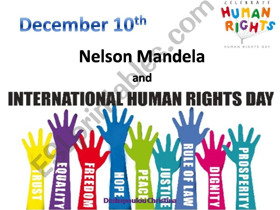 Mandela and Human Rights Day (10th December)