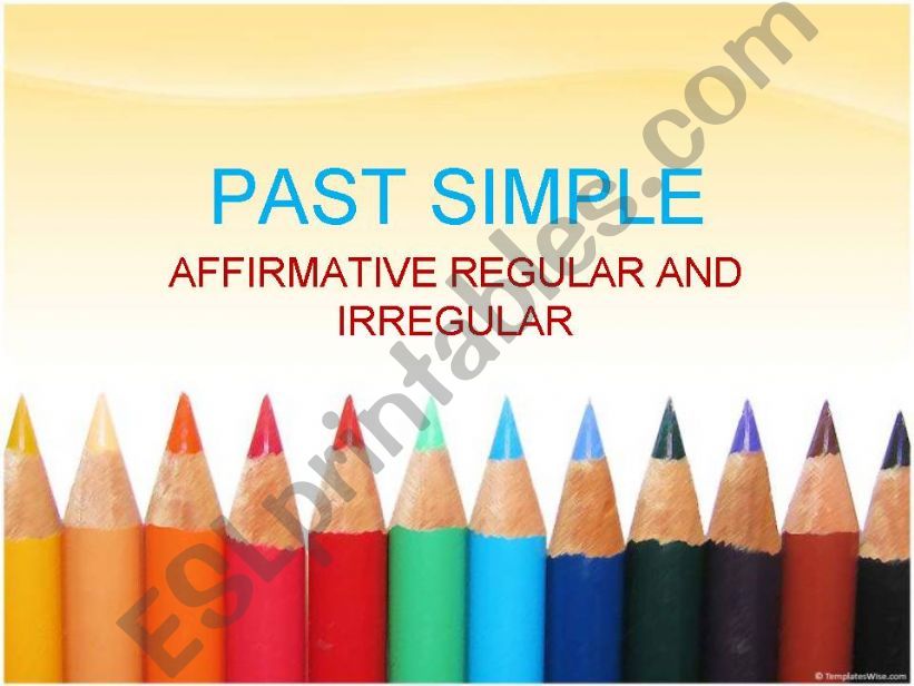 PAST SIMPLE 1/3 powerpoint