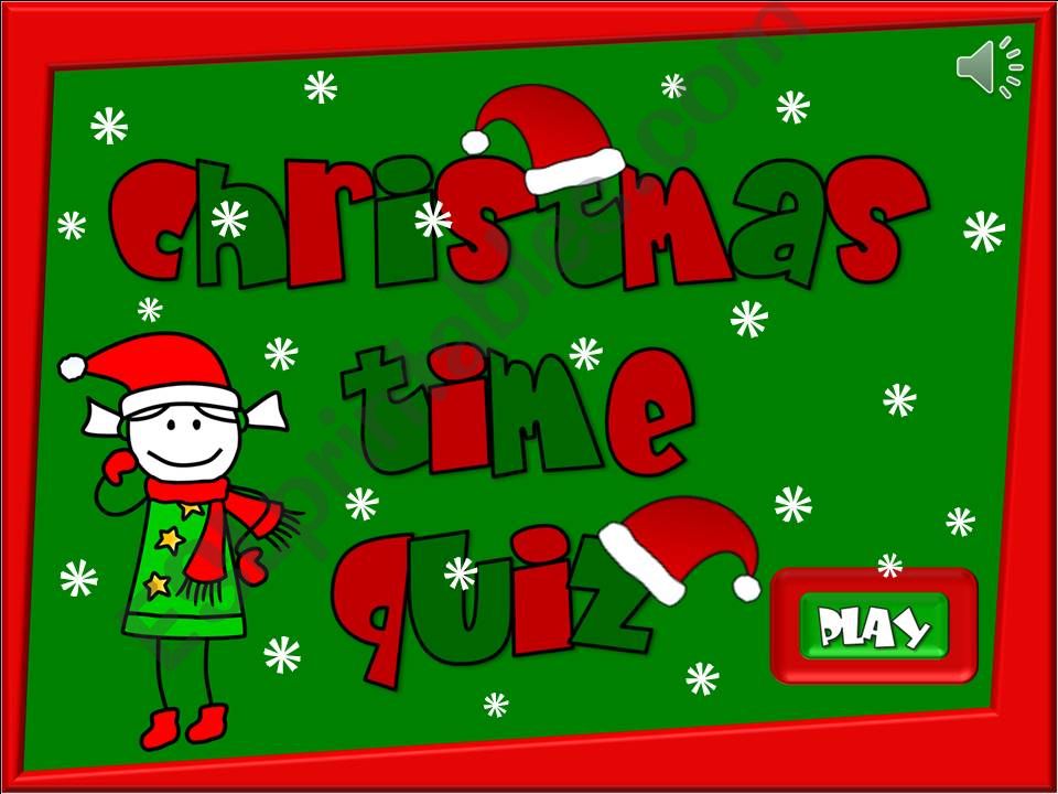 Christmas time - quiz (1/4) powerpoint