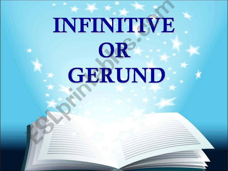 Infinitives and gerunds powerpoint