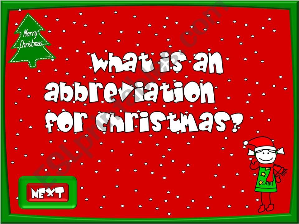 Christmas time - quiz (4/4) powerpoint