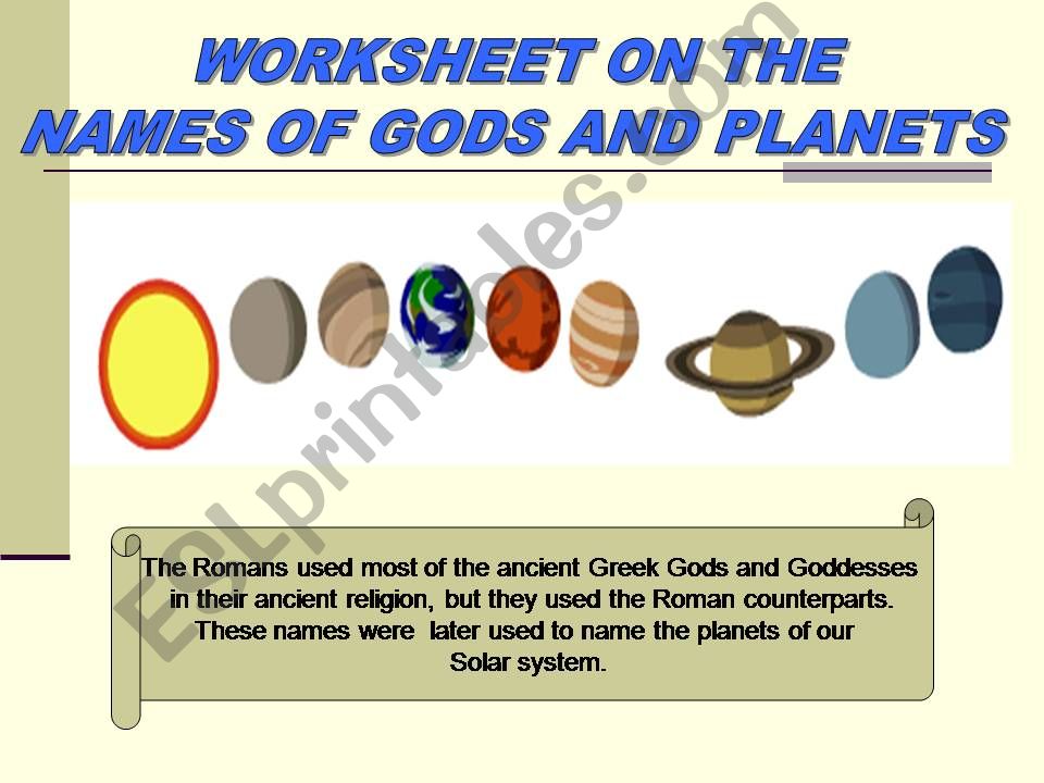 PLANETS & GODS powerpoint