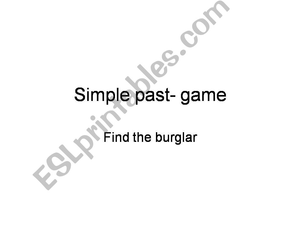 simple past game ppt powerpoint