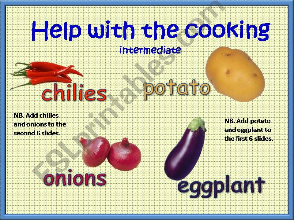 Help With The Cooking powerpoint