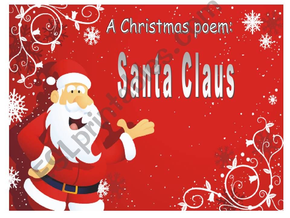 a Christmas poem: Santa Claus!